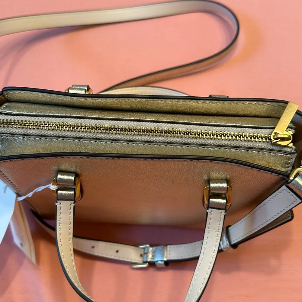 New Tory Burch Leather Bag. Gold. Dust Bag Included.